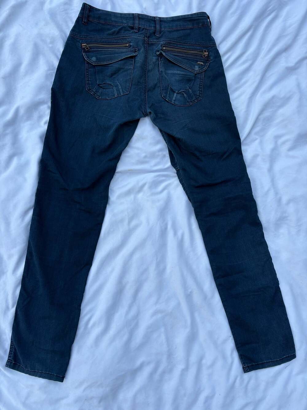 Mos Mosh Women's Blue Denim Skinny Jeans with Zipper Pocket Detail - Picture 2 of 11